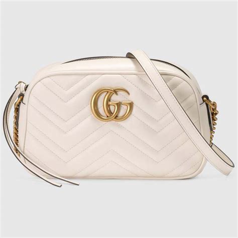 black and white gucci purse|white gucci marmont small.